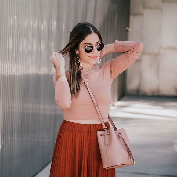 Blush mini bucket bag by Lauren Ralph Lauren - Picture 4 of 8